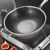 316 Stainless Steel Honeycomb Wok | Non-Stick Double Full Screen Pan | Scratch-Resistant No Coating Wok