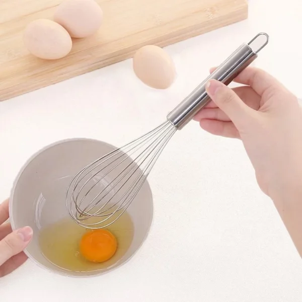 Stainless Steel Balloon Whisk | Manual Egg Beater | Kitchen Mixing Tool