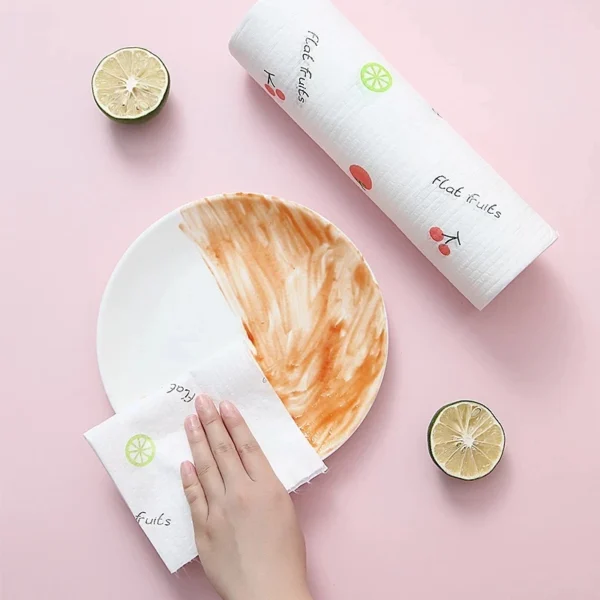 Kitchen Tissue Roll | Disposable & Washable Cleaning Cloth | Multi-Purpose Dish Towel Lazy Wipes
