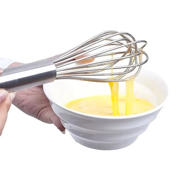 Stainless Steel Balloon Whisk | Manual Egg Beater | Kitchen Mixing Tool