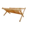 BEAU Wooden Dish Rack | One-Layer Kitchen Dish Drainer | Rustic Kitchen Organizer