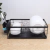 1/2-Tier Dish Rack with Tray | Multipurpose Dish Drainer | Kitchen Storage Organizer
