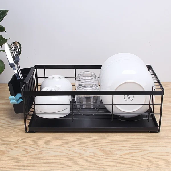 1/2-Tier Dish Rack with Tray | Multipurpose Dish Drainer | Kitchen Storage Organizer