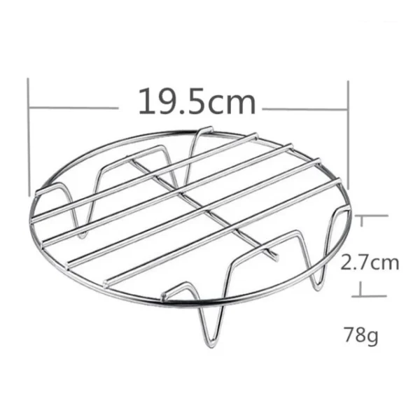 Stainless Steel Steamer Rack | Multi-Purpose Round Cooker Steaming & Cooling Tray | Kitchen Cookware