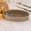 BF 23cm Oval Non-Stick Cake Pan | Carbon Steel Cheesecake & Bread Loaf Mold | Pie Tin Baking Tray