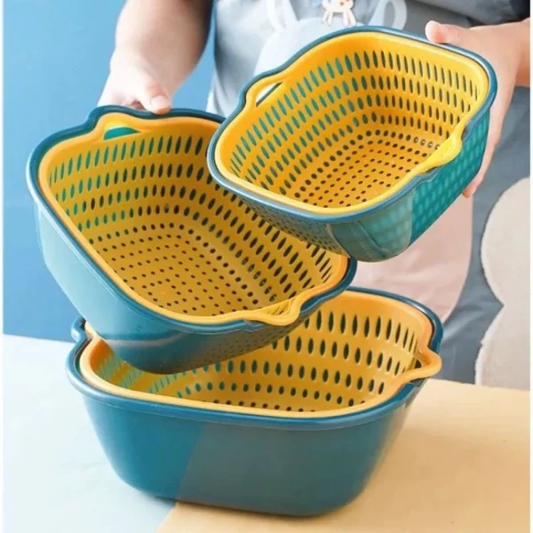 Thick High-Quality Strainer Colander | Fruit & Vegetable Washing Basket | Kitchen Drainer