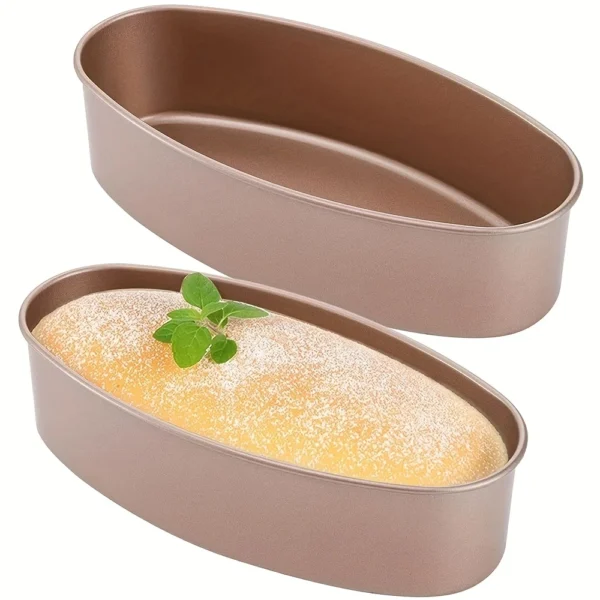 BF 23cm Oval Non-Stick Cake Pan | Carbon Steel Cheesecake & Bread Loaf Mold | Pie Tin Baking Tray
