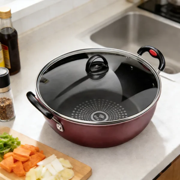 my-11134207-820l7-mj6ql1fhadj82d.webp Diamond Iron Soup Pot | Stock Pot | Induction & Gas Stove Compatible Cooking Pot