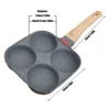 Multi-Hole Omelet Pan with Lid | Non-Stick Egg & Burger Frying Pan | Breakfast Cooking Pan