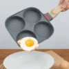 Multi-Hole Omelet Pan with Lid | Non-Stick Egg & Burger Frying Pan | Breakfast Cooking Pan