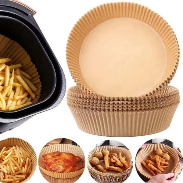 CARNATIOGV Non-Stick Baking Paper | Disposable Air Fryer Liners | Oil-Proof & Waterproof Baking Sheets