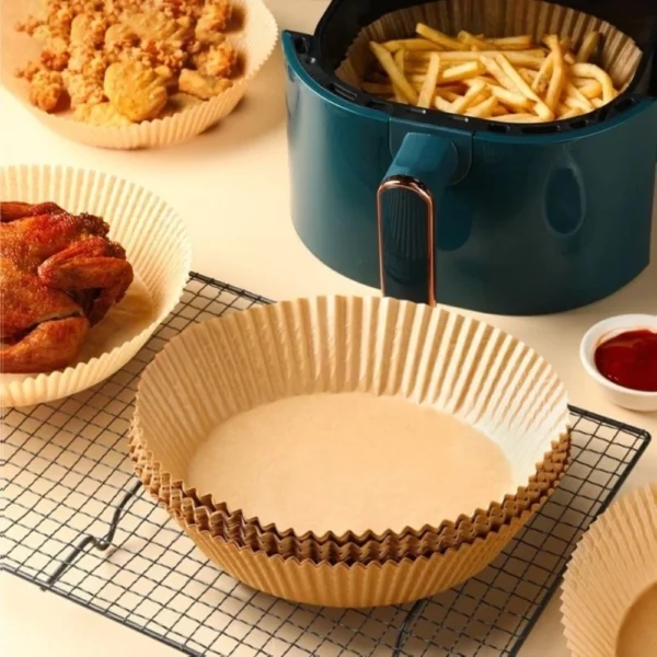 CARNATIOGV Non-Stick Baking Paper | Disposable Air Fryer Liners | Oil-Proof & Waterproof Baking Sheets