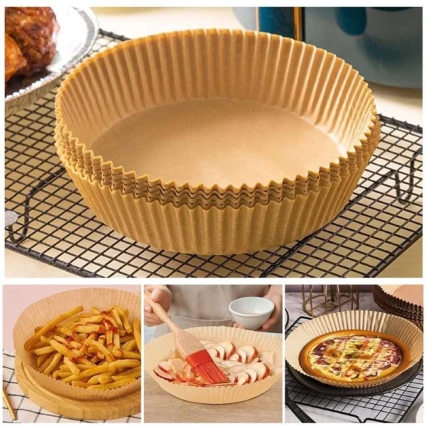 CARNATIOGV Non-Stick Baking Paper | Disposable Air Fryer Liners | Oil-Proof & Waterproof Baking Sheets