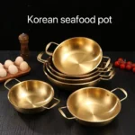 sg-11134201-7rdx0-mc222k1gyhfk9b.webp Korean Gold Flat-Bottom Wok | Stainless Steel Dry Pot | Ramen & Noodle Cooking Pan