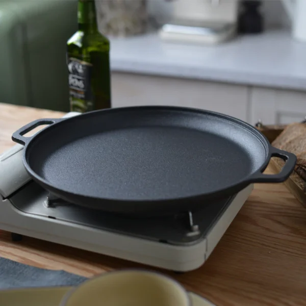 sg-11134201-7rdy0-m0joxra8x7006c.webp Thick Cast Iron Skillet | Dosa Tawa / Crepe Pan | Non-Coated Pancake Pan | Camping Cookware