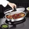 304 Stainless Steel Cooking Pan with Glass Lid | Durable Panci Stainless Steel