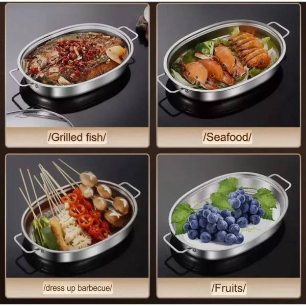 304 Stainless Steel Cooking Pan with Glass Lid | Durable Panci Stainless Steel