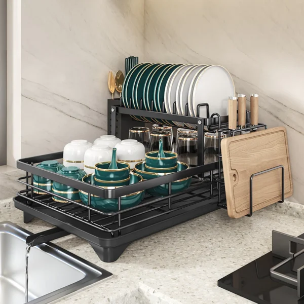 Multifunctional Kitchen Dish Rack | Drain Rack & Shelf | Tableware Storage Organizer