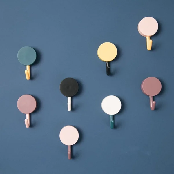 Creative Macron Hook – Sticky Hook for Kitchen & Bathroom | No Trace, No Punching, Key Holder