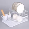 sg-11134202-7rd3m-lvtzeyd4n8cmbc.webp Japanese Style Double-Layer Dish Rack | Kitchen Utensil & Cutlery Organizer | Plate & Bowl Storage Drainer