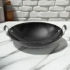sg-11134253-7rffm-m9ot9oy9f6n0c2.webp DESSINO Black Enamel Wok | Thick Cast Iron Kuali | Dual Handle Heavy Duty Cooking Wok