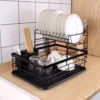 1/2-Tier Dish Rack with Tray | Multipurpose Dish Drainer | Kitchen Storage Organizer