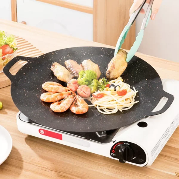 sg-11134253-824h8-mfc2m064xybw71.webp Korean Non-Stick Smokeless Grill Pan | BBQ Frying Pan | Indoor & Outdoor Camping Grill Plate